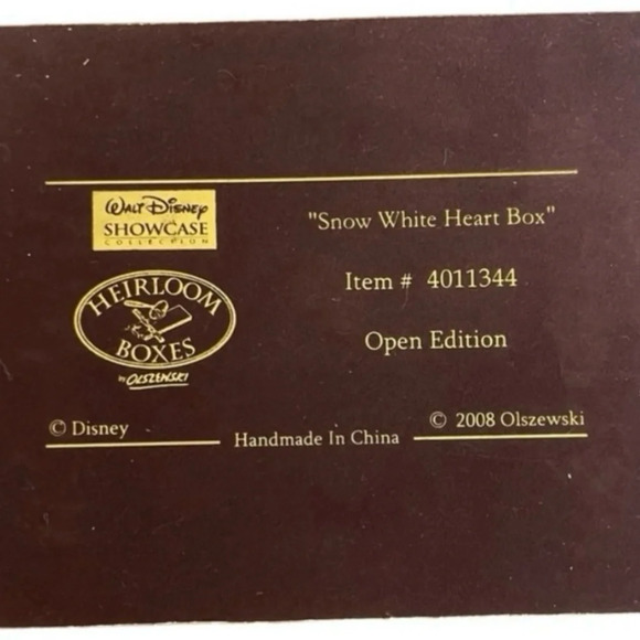 Rare Disney Showcase Collection Snow White Heirloom Box by Robert Olszewski - Picture 10 of 13